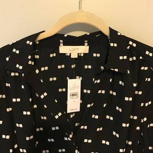 LOFT Bow Dress with tie waste