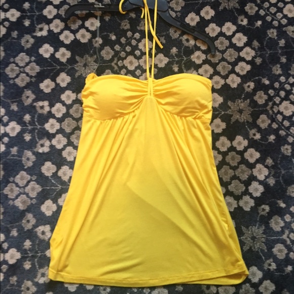 yellow halter top