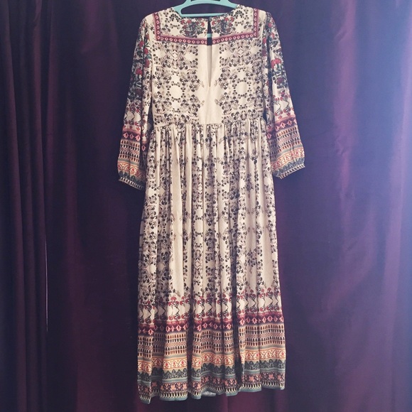 SOLD Anthro long-sleeved boho dress! - Picture 3 of 4