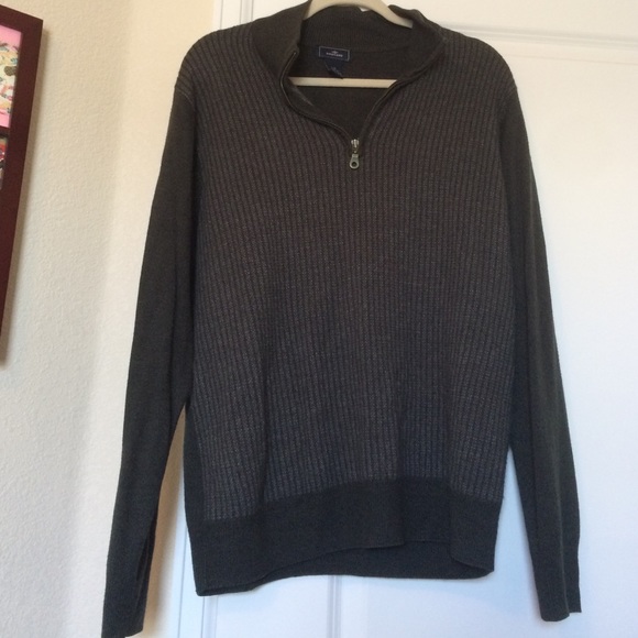 Handsome grey Dockers sweater zip v-neck