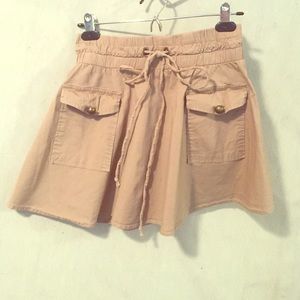 Safari brown short skirt
