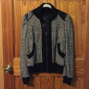 French Connection Size 10 tweed bomber jacket