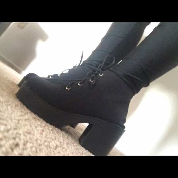 Black Platform Bootie