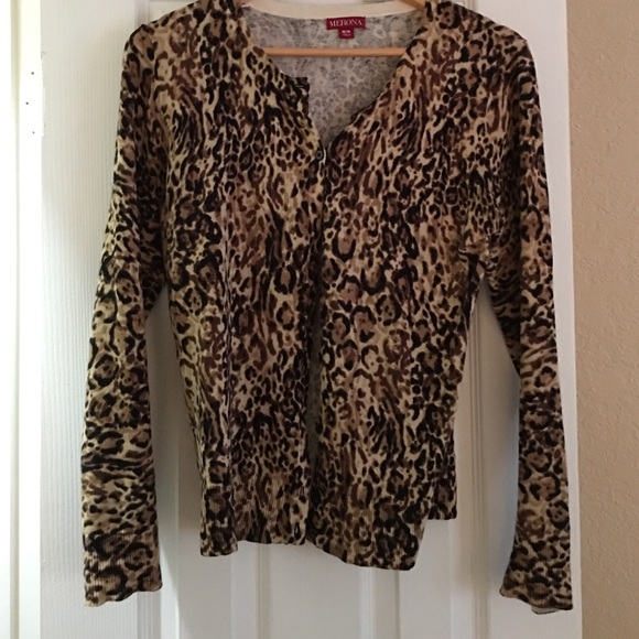 Animal print cardigan