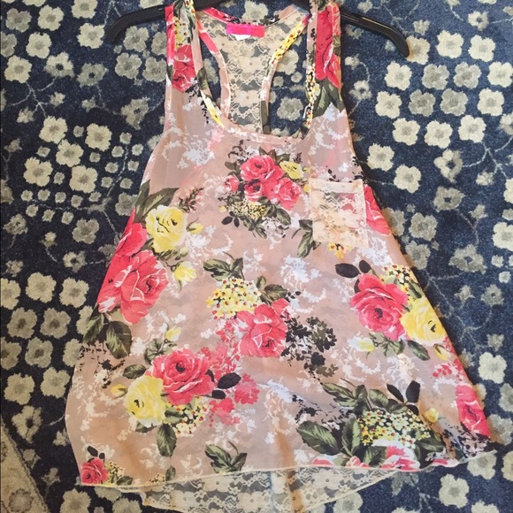 flowery tank top