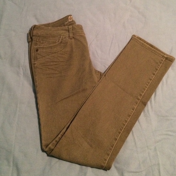Olive Green skinny jeans