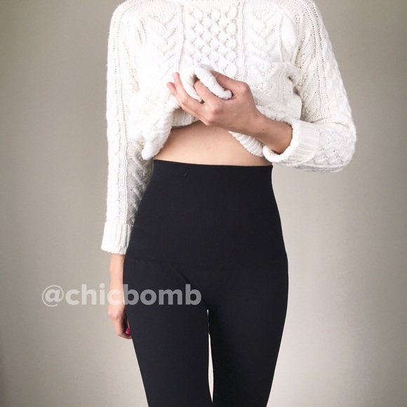 SALE quality high waist black leggings. Contouring - Picture 2 of 3