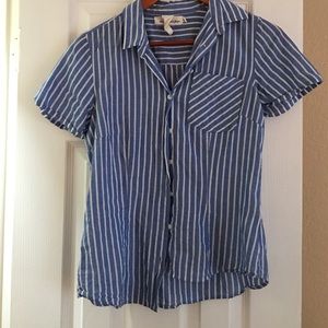 Strip button down short sleeve