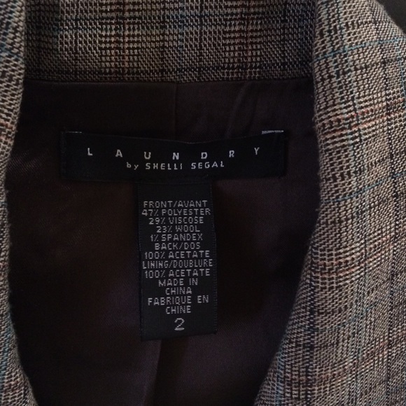 Laundry by Shelli Segal button up plaid vest Sz 2 - Picture 2 of 6