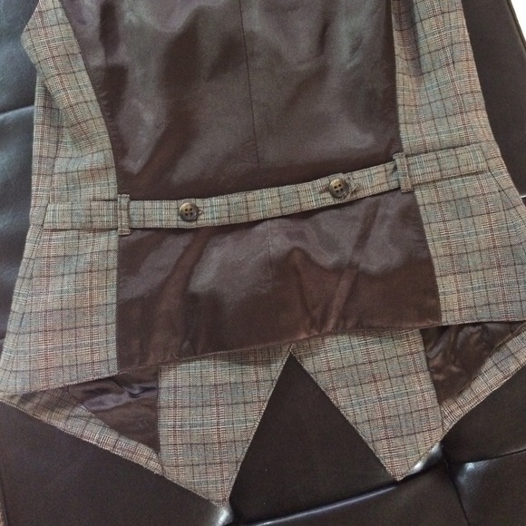 Laundry by Shelli Segal button up plaid vest Sz 2 - Picture 4 of 6