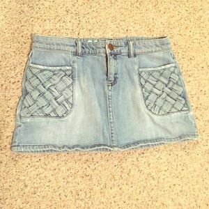 ROXY Jean mini skirt with woven pockets