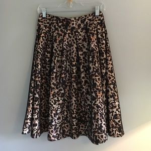 Gracia leopard skirt NWT