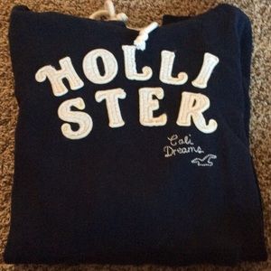 Hollister navy hooded sweatshirt