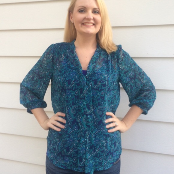LOFT Paisley Print Shirt