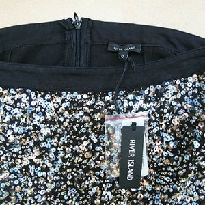 River Island Sequin Glam Pencil Skirt NWT
