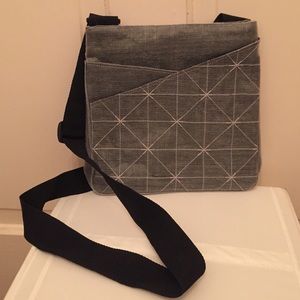 Silver cross body bag