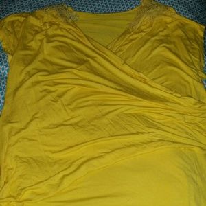 Yellow crossover top