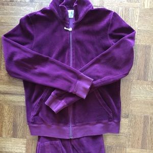Juicy couture burgundy leisure set