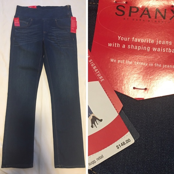 SPANX THE SIGNATURE STRAIGHT LEG SHAPING JEANS NEW - Picture 3 of 4