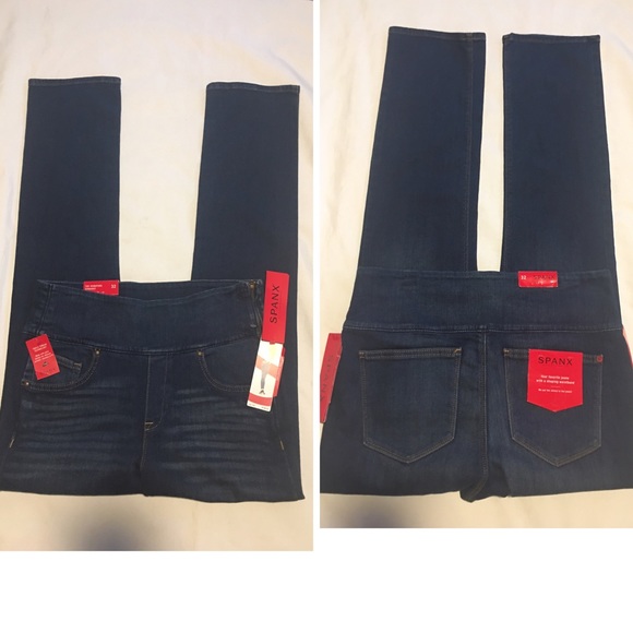 SPANX THE SIGNATURE STRAIGHT LEG SHAPING JEANS NEW - Picture 4 of 4
