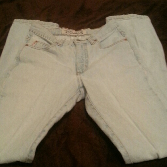 VINTAGE GUESS, JEANS LIGHT WASH;  SIZE 24LONG