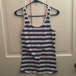 Old Navy blue and white striped tank