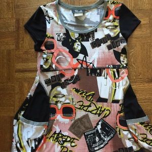 Bright short sleeve soft tunic