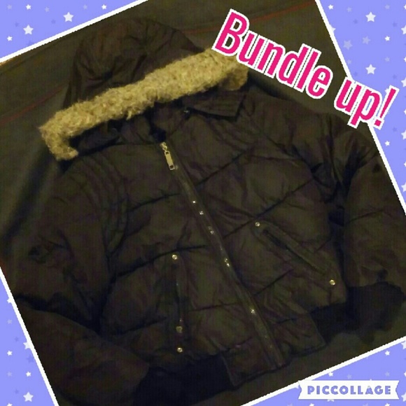 Dollhouse puffer coat with fur hood!