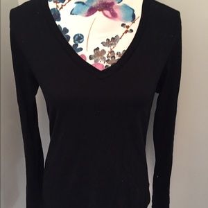 Black Xl long sleeve fitted t