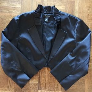 Black shirt cocktail jacket