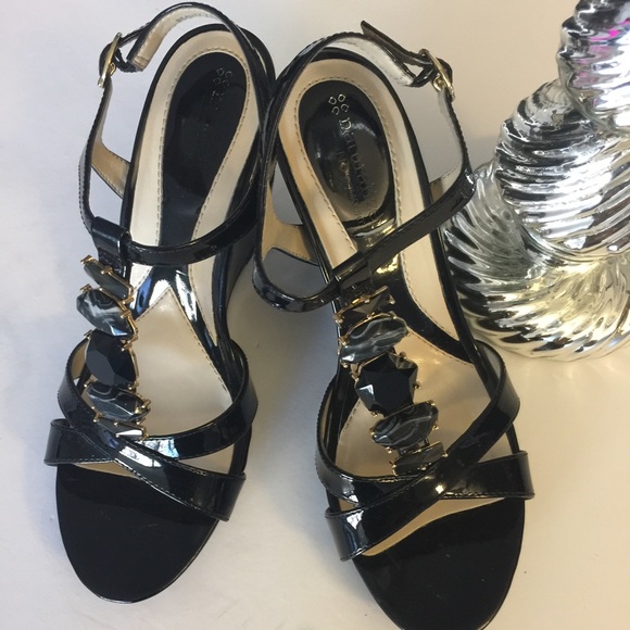 Black Jeweled Sandals