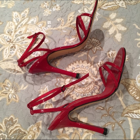 Charles David Scarlett Red Ankle Strap Sandal