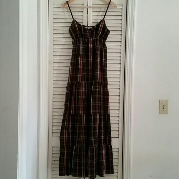 Forever 21 Plaid Maxi Dress with Spaghetti Straps