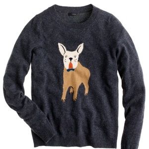 J. CREW French Bulldog Sweater