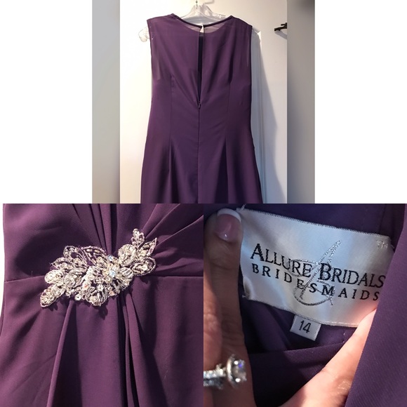 ❌SOLD❌ Allure Bridals - Purple Bridesmaids Dress - Picture 3 of 5