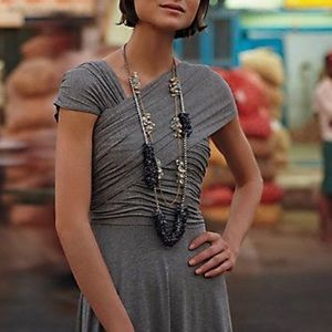 Anthropologie grey Grecian-style dress