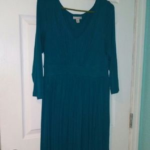 Turquoise 3 quarter sleeve dress