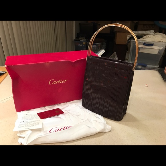Vintage Cartier Red Bucket Dress Bag