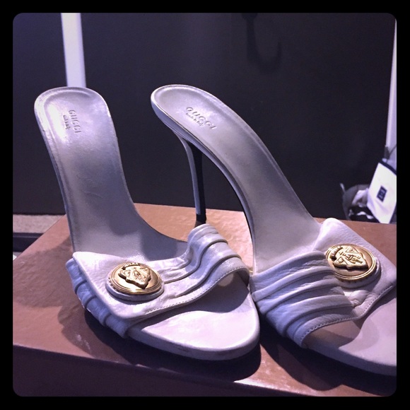 Authentic Gucci shoes with gold buckle