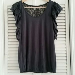 Belle du Jour Lace and Ruffle Top