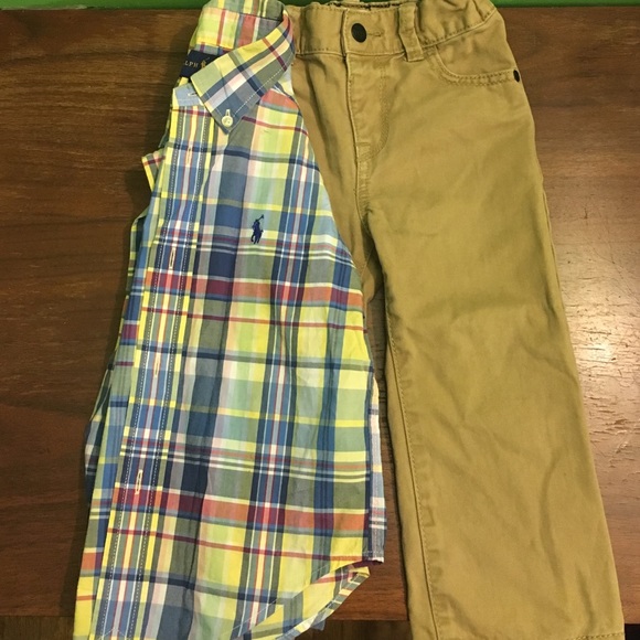 Ralph Lauren Button down & Children's Place Khakis