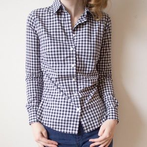 Banana Republic Fitted Plaid Button Up
