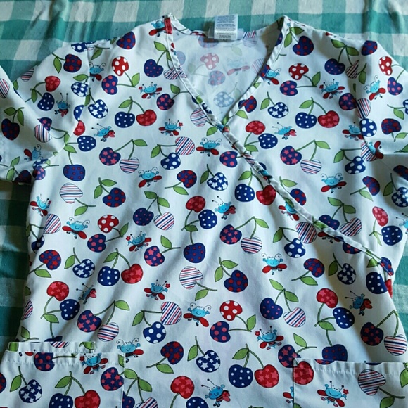 Love bug scrub top