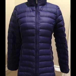 Patagonia blue quilted coat