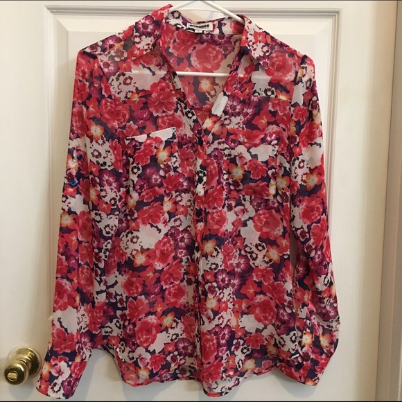 Express Portofino Floral button down size xs