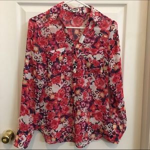 Express Portofino Floral button down size xs