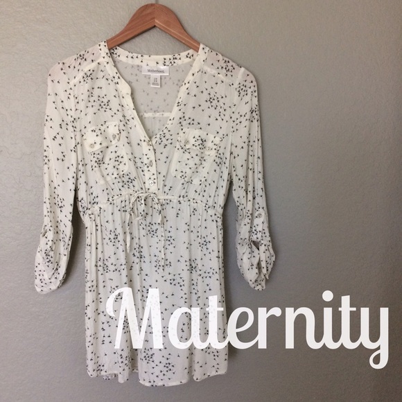 Bohemian dandelion maternity blouse
