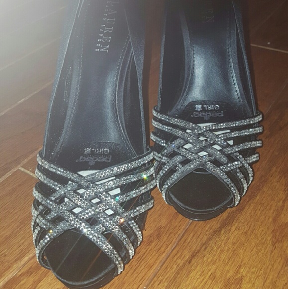 Black and diamonds Ralph Lauren Heels