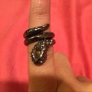 BCBG Black Snake Ring