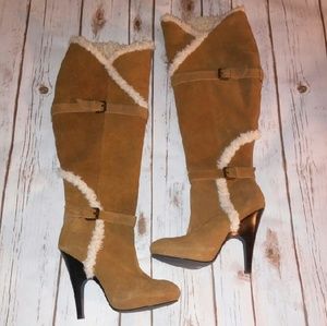 H by Halston Sofia Boots Knee High Tan